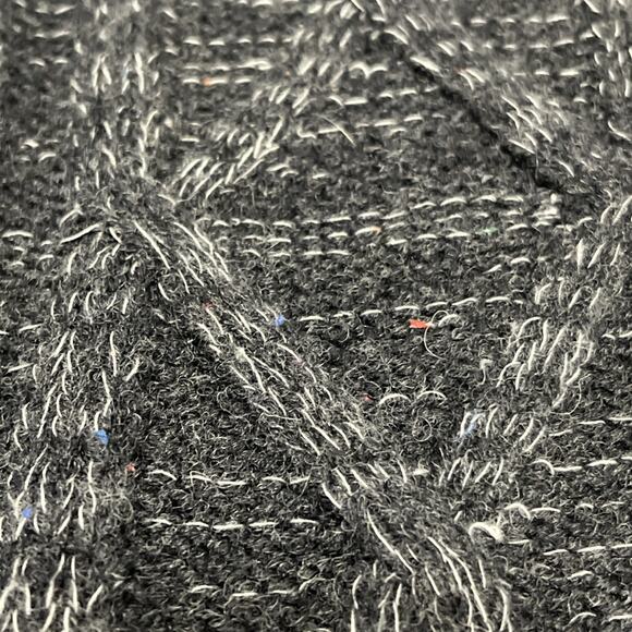 Nominee Sweater Womens Medium Gray Turtleneck Cableknit Fishermen Italy - Picture 6 of 10